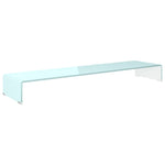 ZNTS TV Stand/Monitor Riser Glass Green 120x30x13 cm 244149