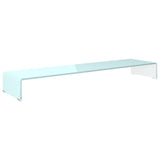 ZNTS TV Stand/Monitor Riser Glass Green 120x30x13 cm 244149