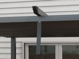 3 x 3m Aluminium Pergola, with Retractable Roof - Dark Grey T3398P313601