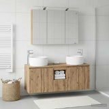Bathroom Cabinet Set 4 pcs Artisan Oak Engineered Wood 3406542