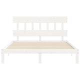 Bed Frame without Mattress White 160x200 cm Solid Wood Pine 3193607