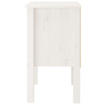 Bedside Cabinet White 40x35x61.5 cm Solid Wood Pine 813691
