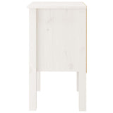 Bedside Cabinet White 40x35x61.5 cm Solid Wood Pine 813691