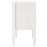 Bedside Cabinet White 40x35x61.5 cm Solid Wood Pine 813691