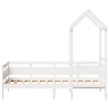 Day Bed with Roof without Mattress White 80x200 cm Solid Wood 3282291