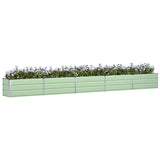 Planter Pastel Green 480 x 50 x 45 cm Galvanised Steel 42018262