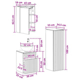 Bathroom Furniture Set 4 pcs Sonoma Oak 3407465