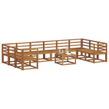 Outdoor Sofa Set 11 pcs Natural Solid Acacia Wood 3367072