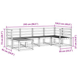 Outdoor Sofa Set 6 pcs Natural 3366622