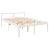 Senior Bed without Mattress White Small Double Solid Wood 3195322