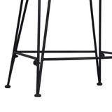 Bar Stool 2 pcs Black 44 x 54 x 96 cm Rattan and Steel 42033209