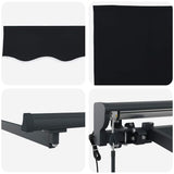 Retractable Awning Black 400 x 300 cm Polyester and Metal 3330606