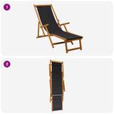 Folding Sun Lounger 2 pcs 3 Position Solid Eucalyptus Wood 3407824