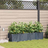 Garden Planter 4 pcs LiGht Grey 160 x 40 x 37.5 cm PP 42002893
