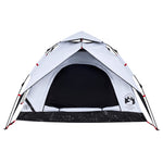 ZNTS Camping Tent Dome 3-Person White Blackout Fabric Quick Release 4004180