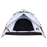 ZNTS Camping Tent Dome 3-Person White Blackout Fabric Quick Release 4004180