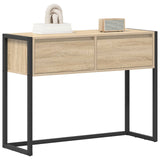 End Table with Drawer Sonoma 100 x 36 x 75 cm Engineered Wood 886697