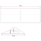 Garage Floor Seal Black 78 x 14 mm 6.5 m EPDM Rubber 42038213
