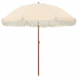Beach Parasol Yellow and White 205 x 205 x 210 cm 42006680