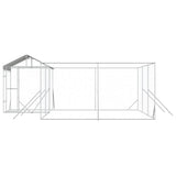 Outdoor Dog Kennel with Roof Silver 6x6x2.5 m Galvanised Steel 3190471