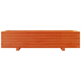 Garden Planter Wax Brown 110x40x26.5 cm Solid Wood Pine 847340