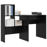 Desk with Shelf Black Oak 131.5 x 50 x 106.5 cm Engineered Wood 869299
