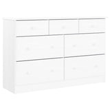 Chest of Drawers ALTA White 112x35x73 cm Solid Wood Pine 353920