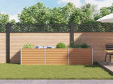 Garden Raised Bed Light Brown 240 x 40 x 77 cm Galvanised Steel 42017330