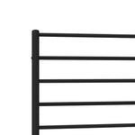 ZNTS Metal Bed Frame without Mattress with Headboard Black 80x200cm 352310