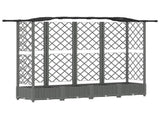 Raised Bed with Trellis and Roof Light Grey 203.5 x 40 x 123 cm 42032583