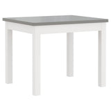 3 Piece Children Table and Chair Set White and Grey MDF 10409