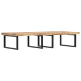 Basin Shelf Wall Mounted Steel and Solid Wood Acacia 3302917