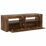 TV Cabinet with LED Lights Smoked Oak 120x35x40 cm 815684