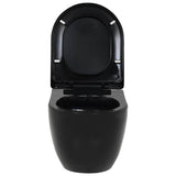Wall-Hung Toilet Ceramic Black 143023