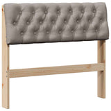 Upholstered Headboard Taupe 90 cm Solid Pine Wood 879197