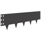 Lawn Edging 20 pcs 100 x 30 cm Steel Black 8008624