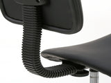 Saddle Shape Adjustable Salon Stool with Back Black 77528035