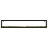 Wall Shelves 2 pcs 110x17x17 cm Solid Wood Reclaimed and Iron 353793