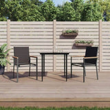 Garden Chair Set of 2 Black Textilene, powder-coated steel Medium 364099