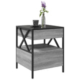 ZNTS Coffee Table with Infinity LED Grey Sonoma 40x40x51 cm 847720