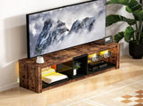 TV Stand Cabinet with LED Lights and Remote Control for TVs up to 65", Entertainment Centre with T3398P377891