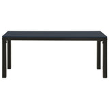 Garden Dining Set Black Steel, Wood Plastic Composites Medium 317139