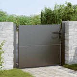 Garden Gate with Lock Black 110 x 105 cm Powder-Coated Steel 42015904