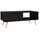 Coffee Table Black Engineered wood, MDF 100 x 49.5 x 43 cm 326787