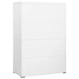 ZNTS Filing Cabinet White 90x46x134 cm Steel 336294