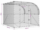 Chicken Coop Silver 200 x 200 x 215 cm Galvanised Steel 42042543