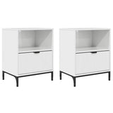 Bedside Cabinet 2 pcs High gloss white 49 x 36 x 61 cm 883483