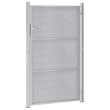 Garden Gate 85 x 120 cm Stainless Steel Silver Lockable 3402580
