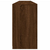 Sideboard with LED Lights Brown Oak 202x37x67 cm 3209050
