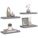 Floating Wall Shelves 4 pcs Grey 50x23.5x3.8 cm MDF 323852